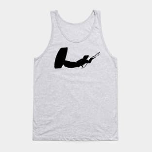 Kiter Airborne Freestyle Artistic Black Vector Tank Top